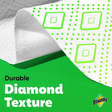 White Bounty paper towel roll with diamond texture detail