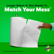 White paper towel rolls with sheets pulled out, 2-ply Select-A-Size
