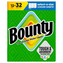 Bounty Select-a-Size paper towel multipack package, 12 rolls