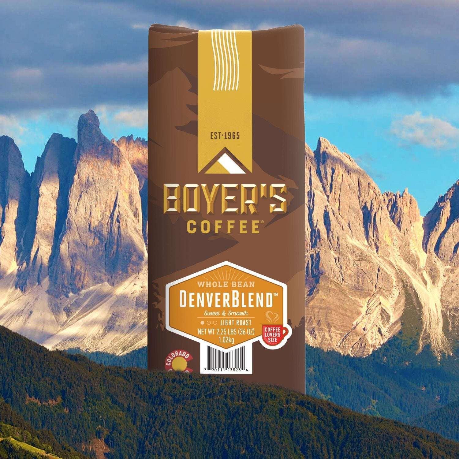 Boyer's Coffee DenverBlend Light Roast Whole Bean, 36 oz.