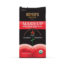 Boyer's Coffee Mash-Up whole bean dark roast bag, 30 oz