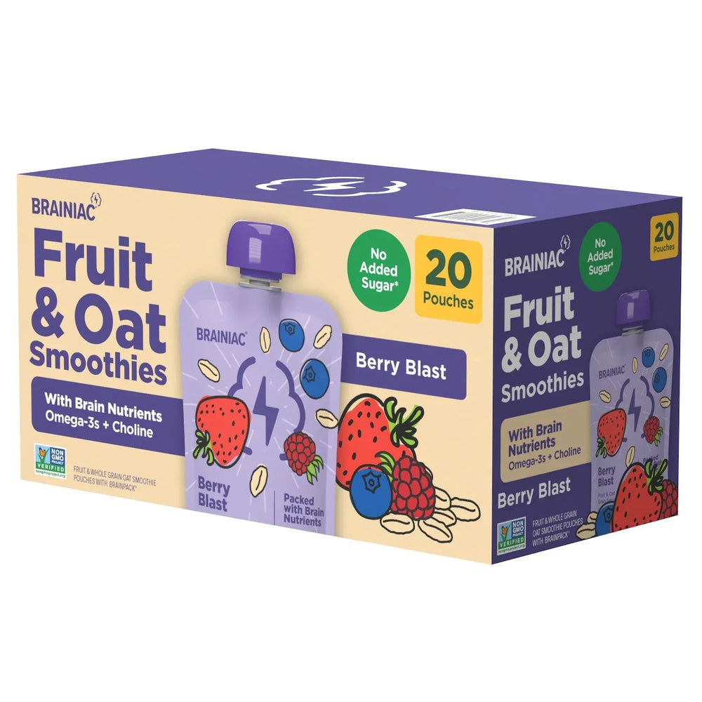 Brainiac Fruit and Oat Smoothie Pouches, 20 pk. - USA MEGA SHOP
