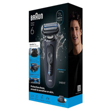 Braun Series 6 GentleFlex electric shaver kit box showing shaver and foil head