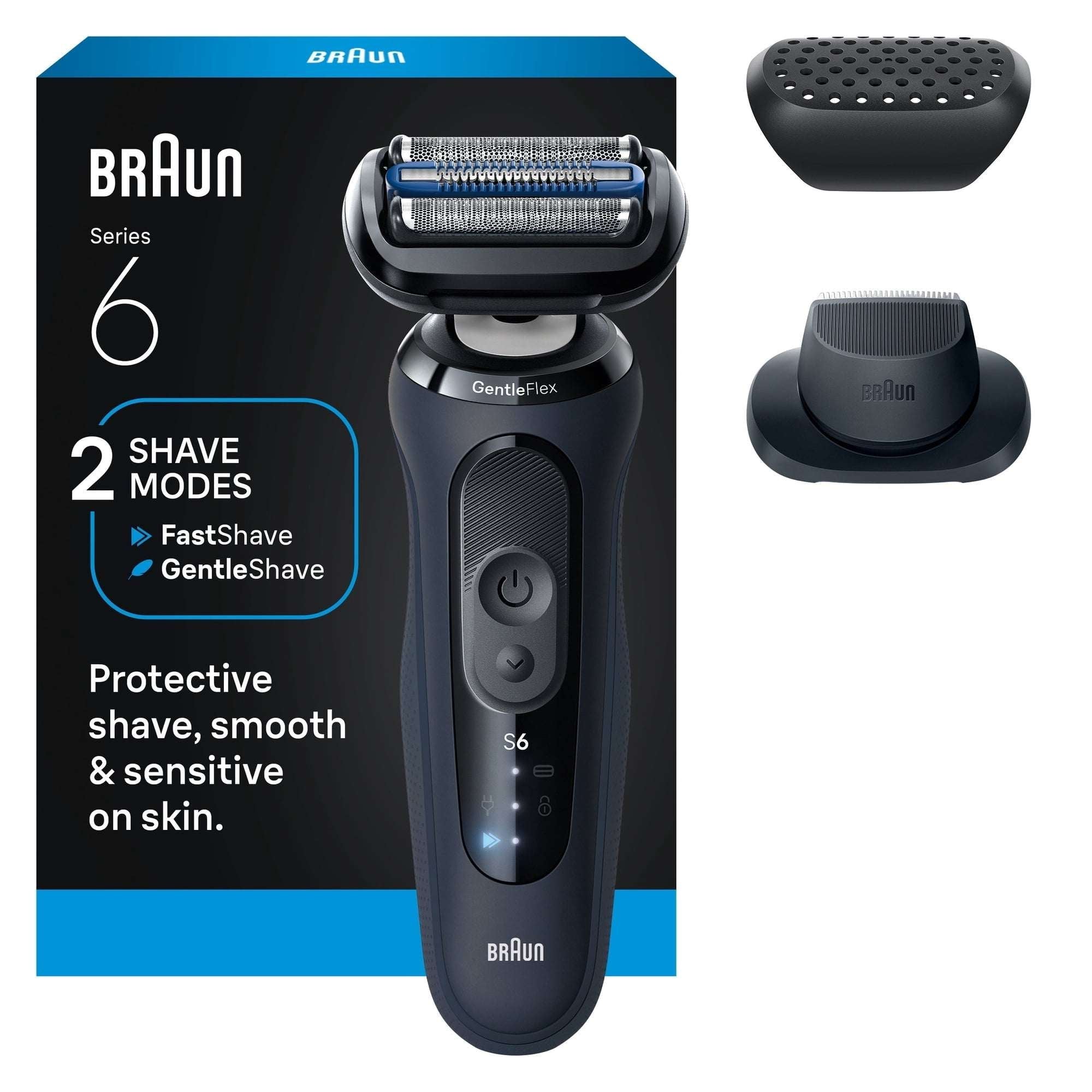 Braun Electric Razor for Men Series 6, Electric Shaver, Precision Trimmer, S6 6120s
