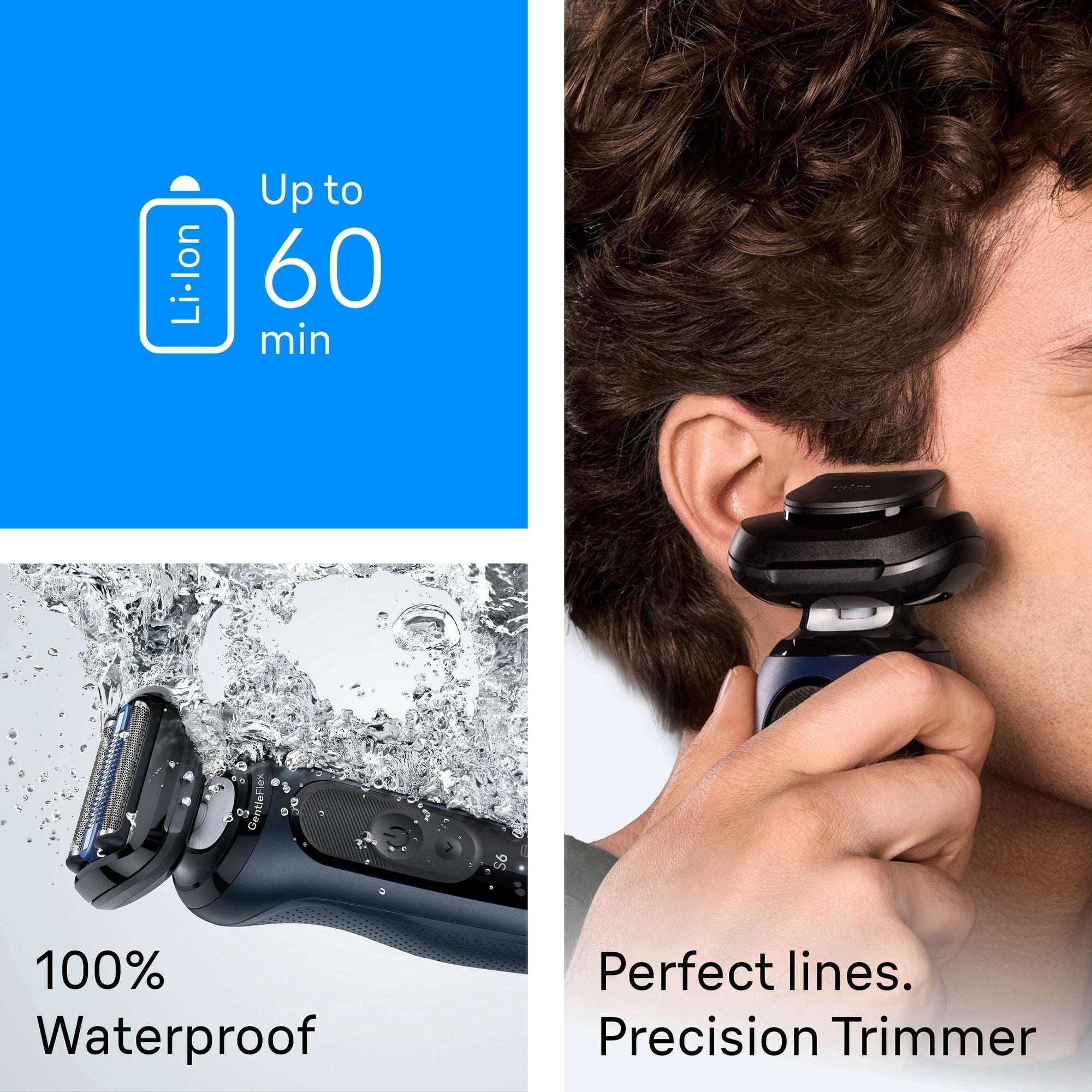 Braun Electric Razor for Men Series 6, Electric Shaver, Precision Trimmer, S6 6120s