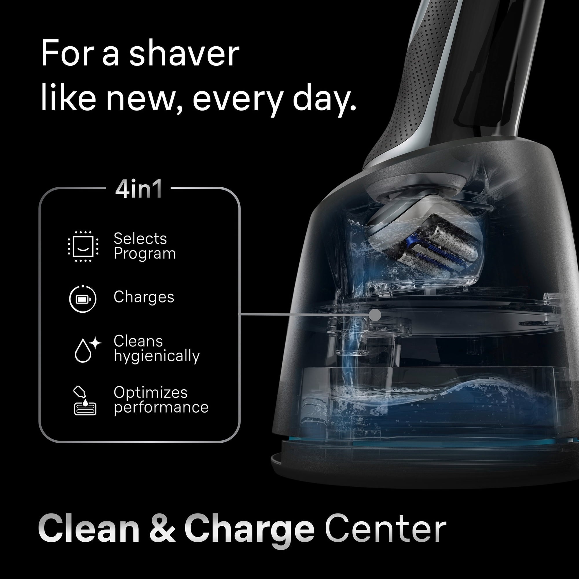 Braun Electric Razor for Men Series 7, Electric Shaver, 4-in-1 Clean & Charge Center, Travel Case, S7 7171cc