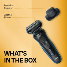 Braun electric shaver with precision trimmer head and separate attachment