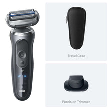 Braun Series 7 electric shaver with travel case and precision trimmer attachment
