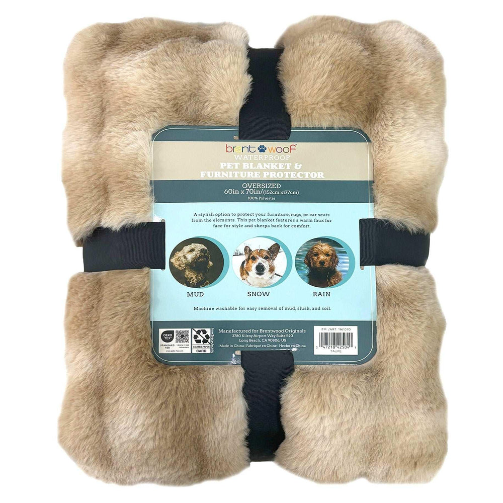 Brentwood Oversized Waterproof Pet Blanket and Furniture Protector, Bubble Fur - USA MEGA SHOP