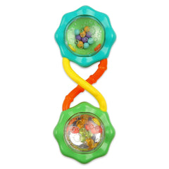 Bright Starts Rattle & Shake BPA-Free Baby Barbell Toy, Green, For Ages Newborn +