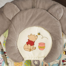 Baby bouncer headrest cushion with Winnie the Pooh and honey jar embroidery