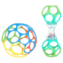 Grasp the Day toy gift set with two colorful ring rattles and bead chamber