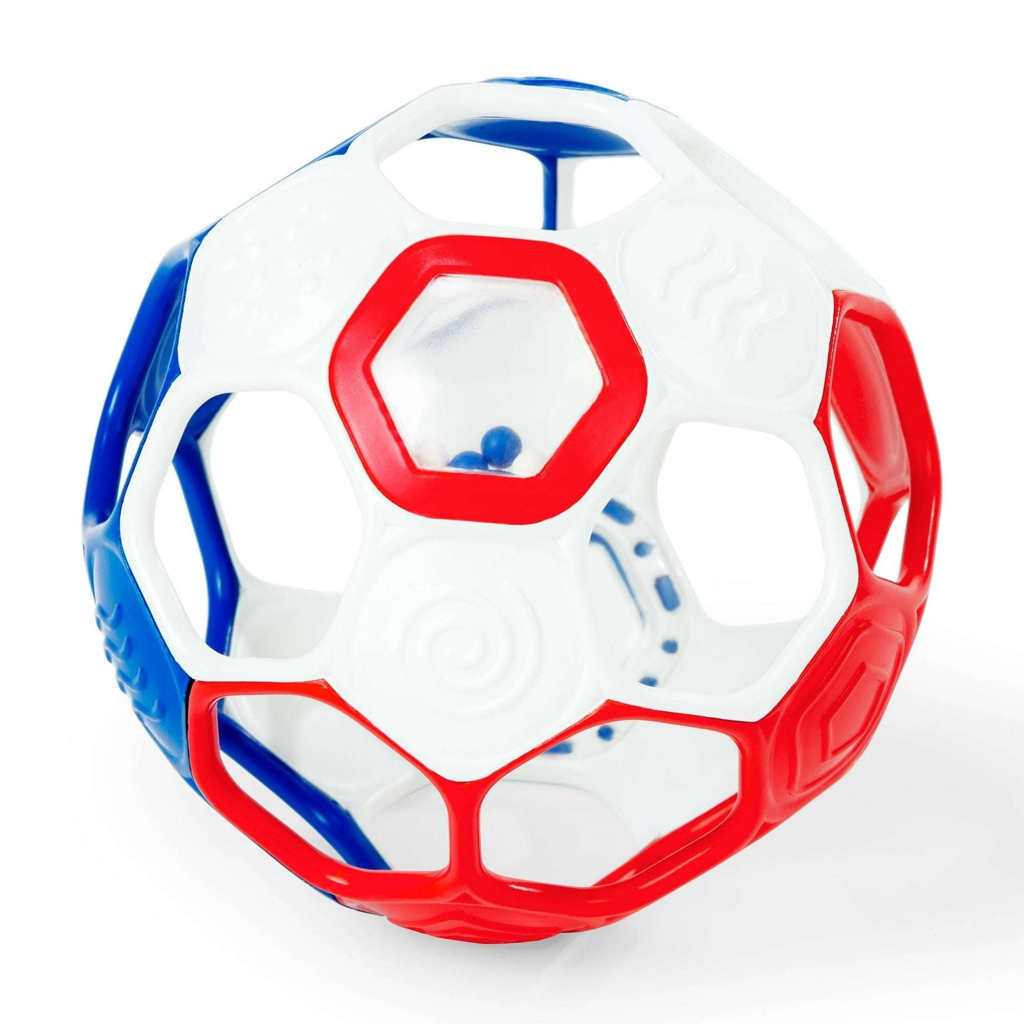 Bright Starts Grippin’ Goals Rattle Ball – Red, White & Blue