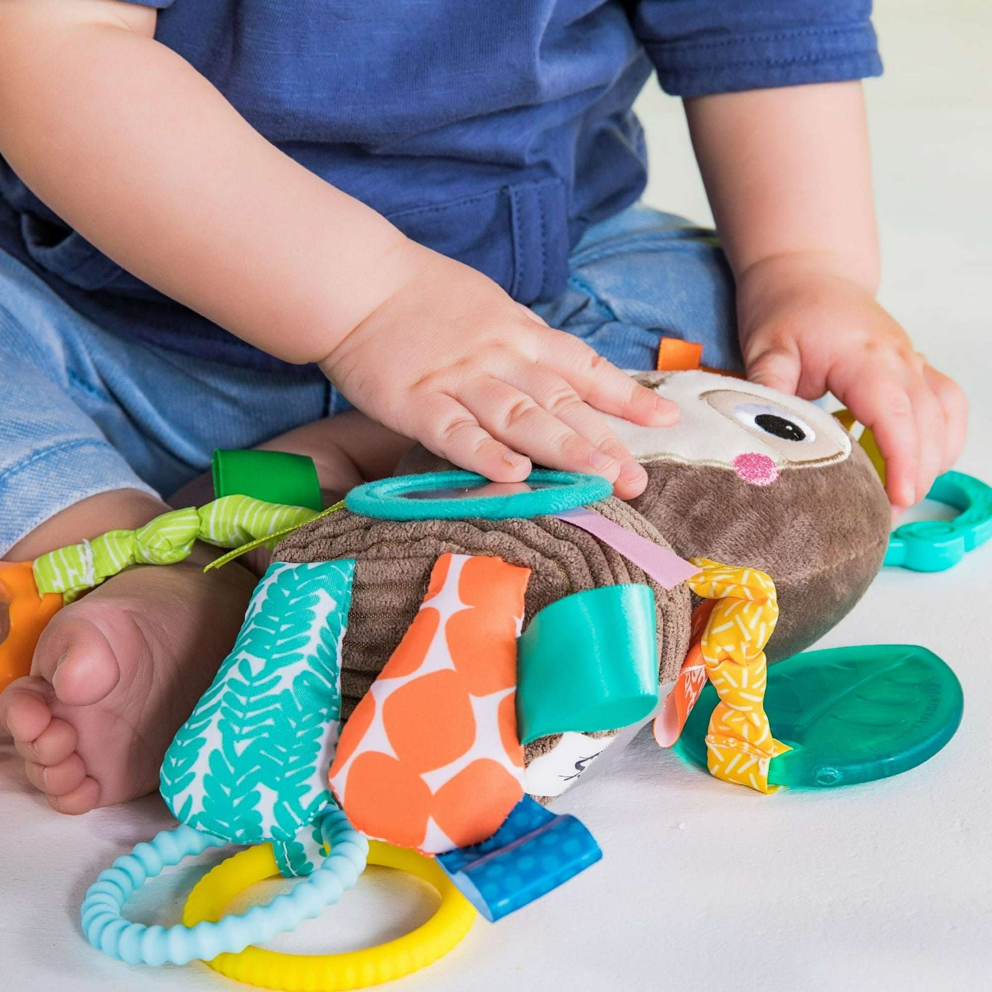 Bright Starts Playful Pals Take-Along Activity Toy - Sloth, Ages Newborn +