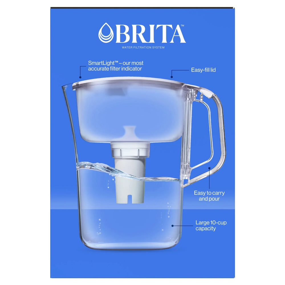 Brita Champlain Water Filter Pitcher, 10 Cup with 2 Filters - USA MEGA SHOP