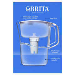 Brita Champlain Water Filter Pitcher, 10 Cup with 2 Filters - USA MEGA SHOP