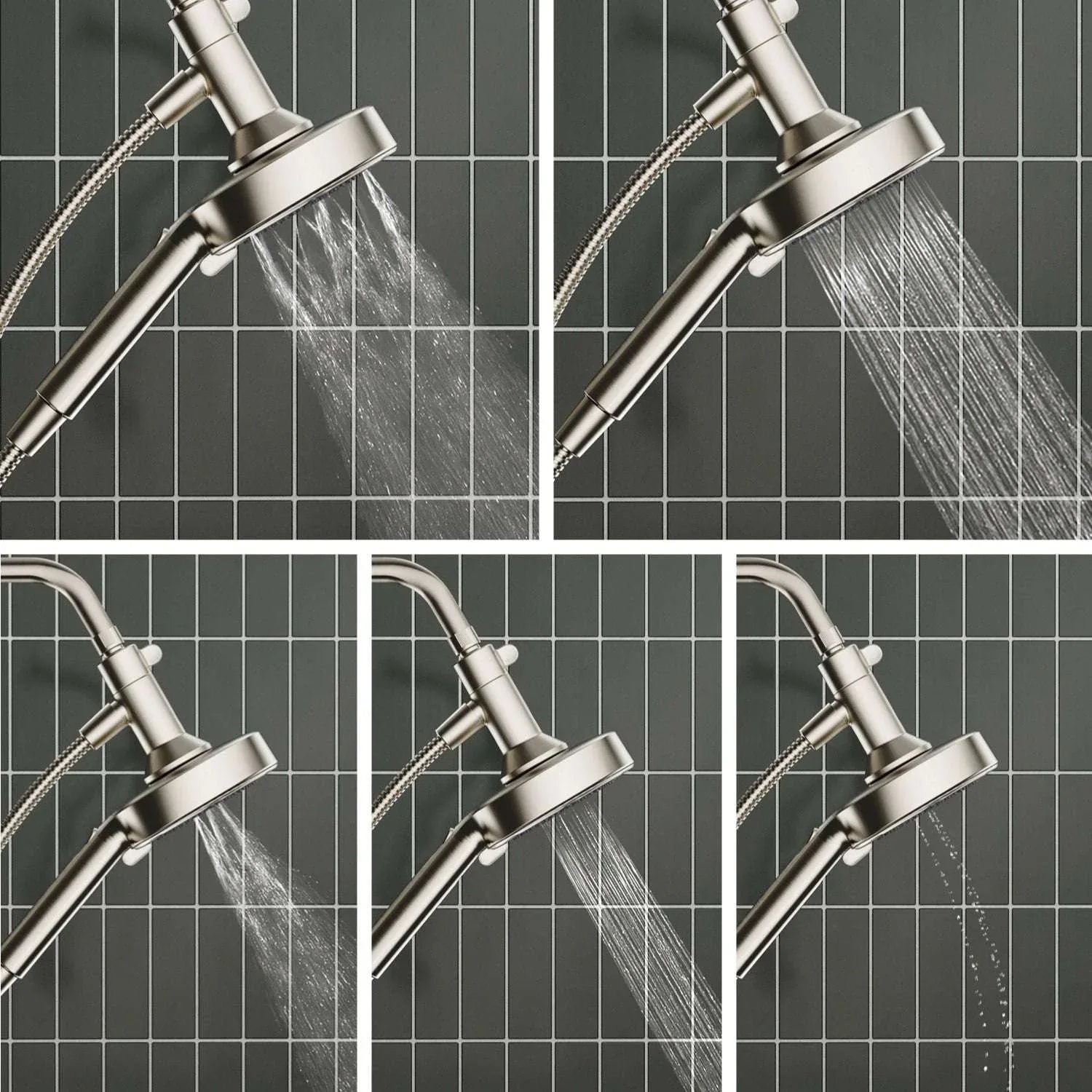 Brondell Nebia Merritt 5-setting Handheld Shower Head with HaloNetic Double Docking System - USA MEGA SHOP