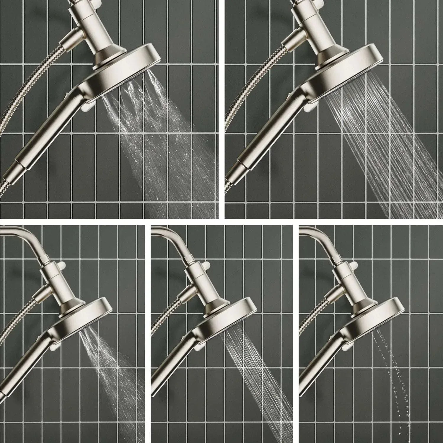 Brondell Nebia Merritt 5-setting Handheld Shower Head with HaloNetic Double Docking System