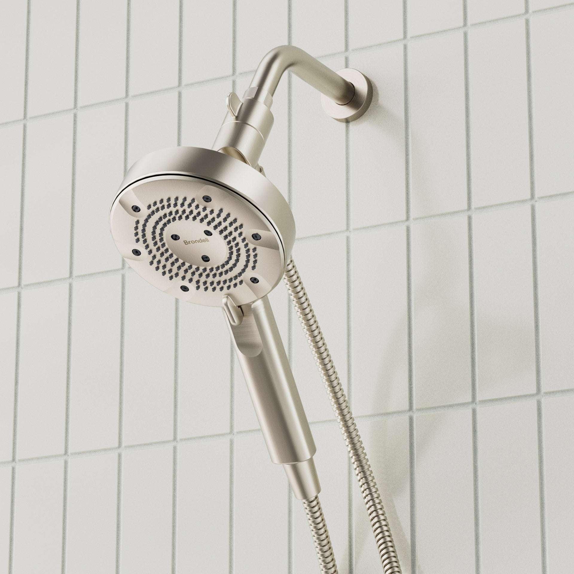 Brondell Nebia Merritt 5-setting Handheld Shower Head with HaloNetic Double Docking System - USA MEGA SHOP