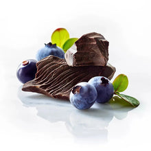 Brookside dark chocolate acai dark chocolate pieces with blueberries, acai, and leaves