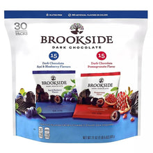 Dark chocolate variety pack pouch with 30 individually wrapped flavor assortment