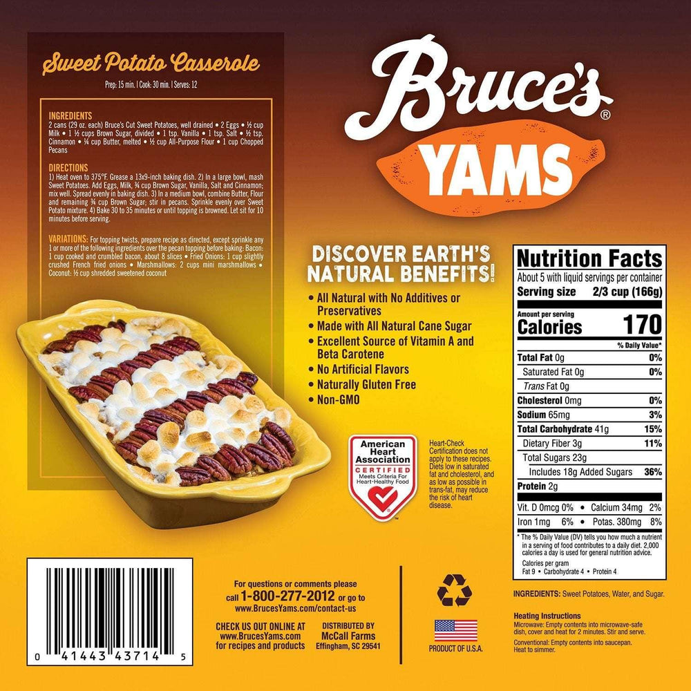Bruce's Cut Yams, 29 oz., 4 pk. - USA MEGA SHOP