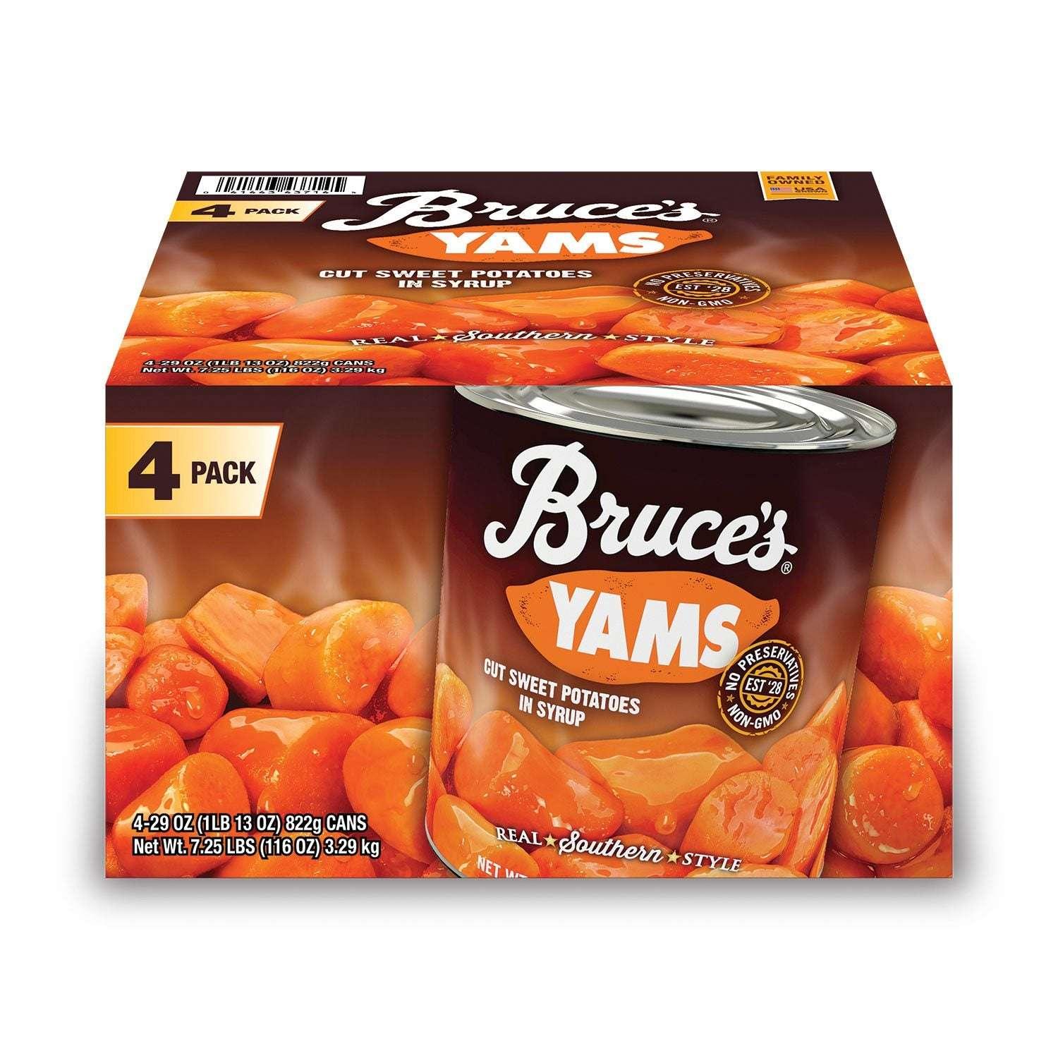 Bruce's Cut Yams, 29 oz., 4 pk. - USA MEGA SHOP
