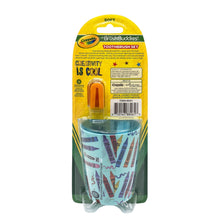 Packaged Crayola Brush Buddies toothbrush set with soft bristle brush and travel cap