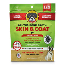 Brutus Bone Broth Skin & Coat vegetable broth powder for dogs, salmon flavor package