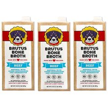 Brutus Bone Broth beef bone broth dog meal topper, 32 oz (3-pack)