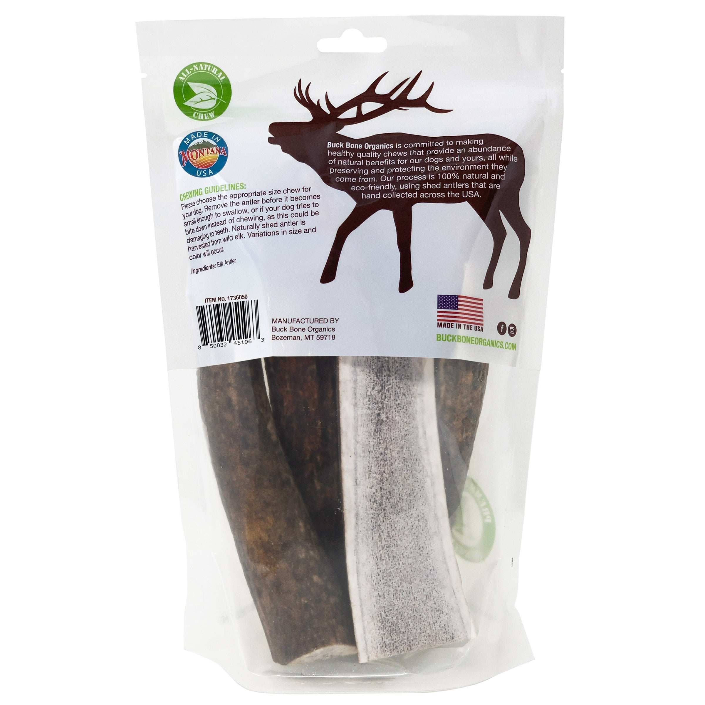 Buck Bone Organics Elk Antler Dog Chews