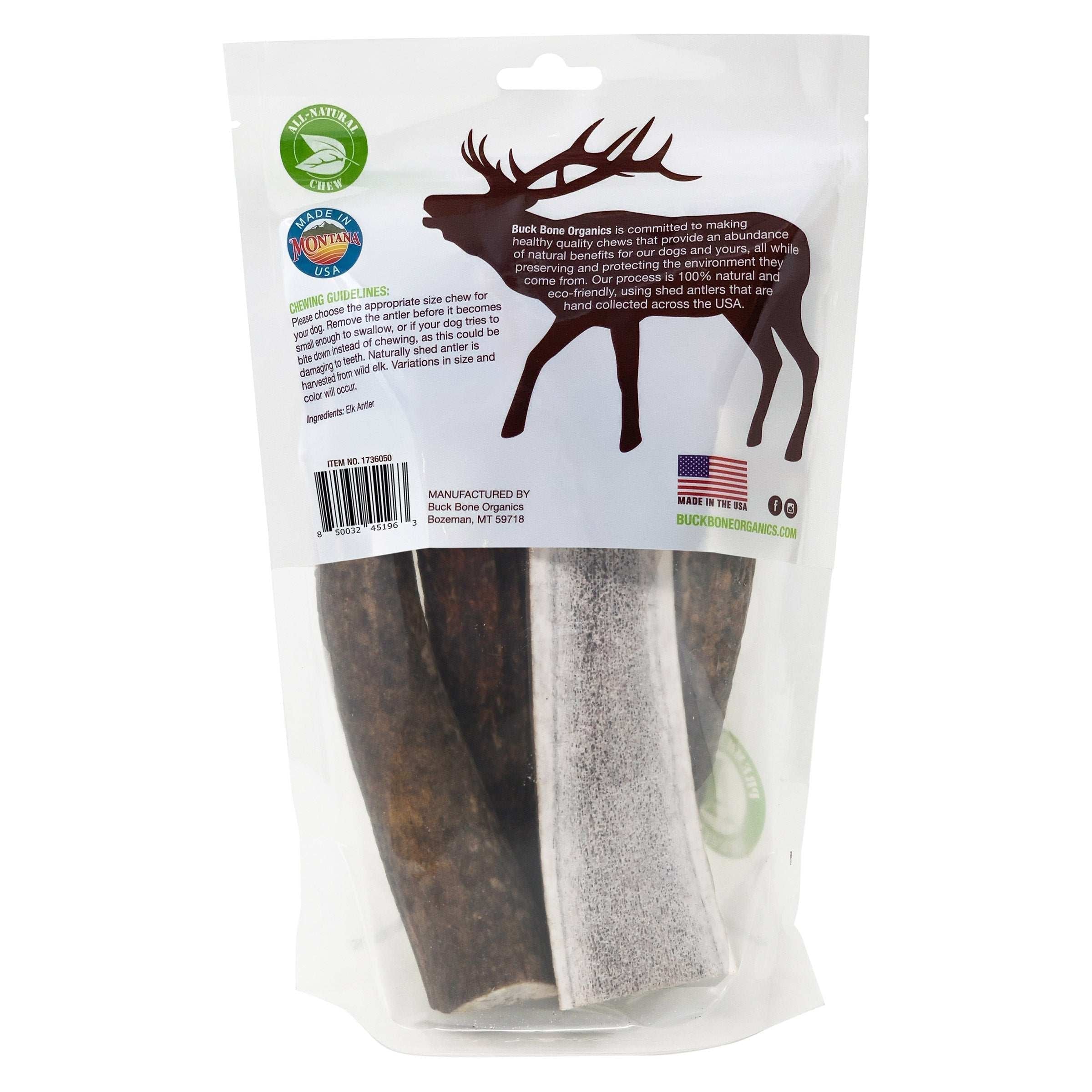 Buck Bone Organics Elk Antler Dog Chews