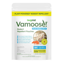 Rodent repellent pouches bag, white with green front label