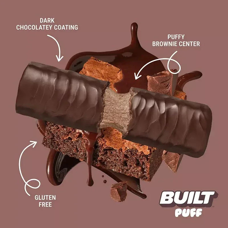 Built Puff, Protein Bar Variety Twin Pack, Brownie Batter & Salted Caramel, Value Pack, 13 ct./1.41 oz. - USA MEGA SHOP