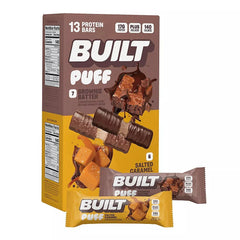 Built Puff, Protein Bar Variety Twin Pack, Brownie Batter & Salted Caramel, Value Pack, 13 ct./1.41 oz. - USA MEGA SHOP