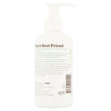 White beard shampoo and conditioner pump bottle with back label text and barcode.