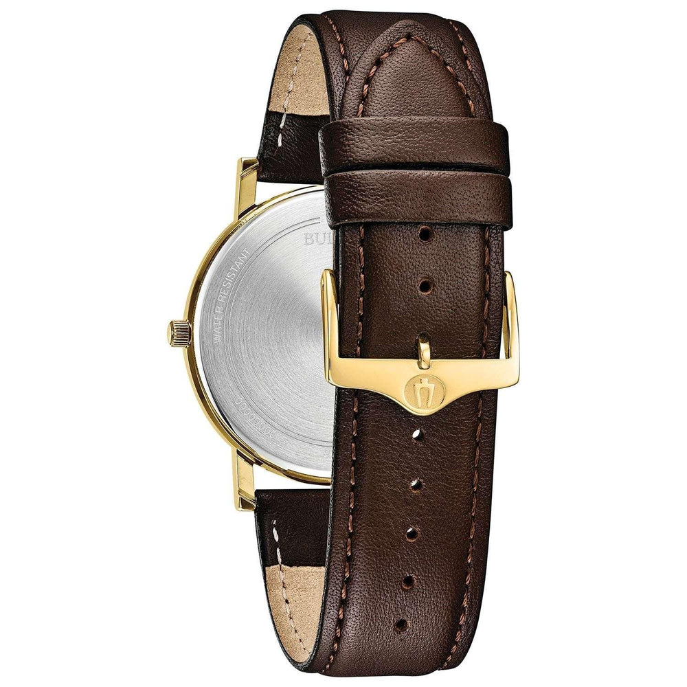 Bulova Classic Three Hand Leather Watch, 40mm - USA MEGA SHOP