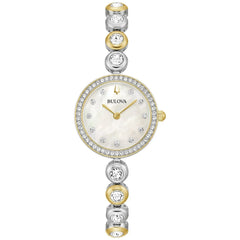 Bulova Ladies Crystal Collection Two-Tone 25mm Watch 98L299 - USA MEGA SHOP