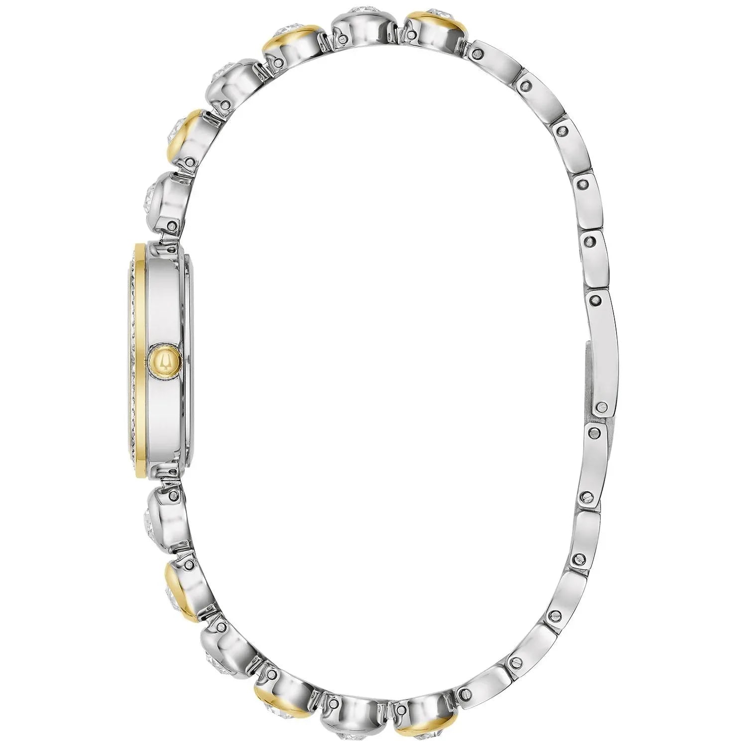 Bulova Ladies Crystal Collection Two-Tone 25mm Watch 98L299 - USA MEGA SHOP
