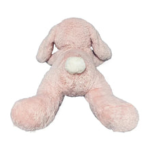 Light pink bunny plush with rounded tail patch, long legs, and floppy ear design