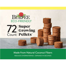 Burpee 72 Super Growing Pellets package with compressed seed-starting disks