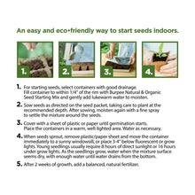 Seed Starting instructions page with a row of numbered step photos