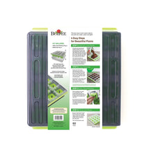 Burpee SuperSeed 16-cell seed starting tray kit with clear cover and green inserts