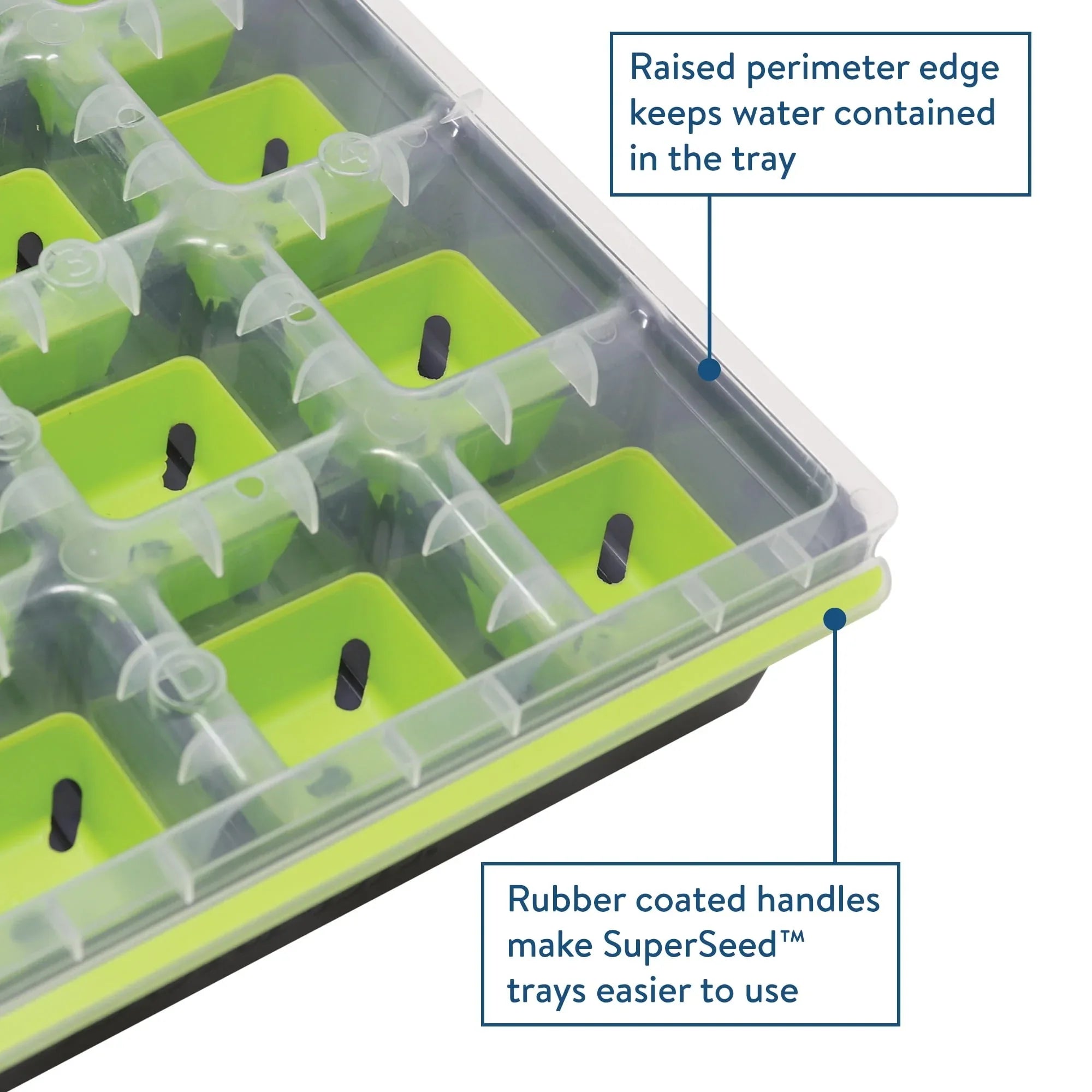 Burpee SuperSeed 16 XL Cell Seed Starting Tray - Reusable and Dishwasher Safe - Growing Tray for Seedlings and Plant Germination