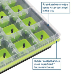 Burpee SuperSeed 16 XL Cell Seed Starting Tray - Reusable and Dishwasher Safe - Growing Tray for Seedlings and Plant Germination