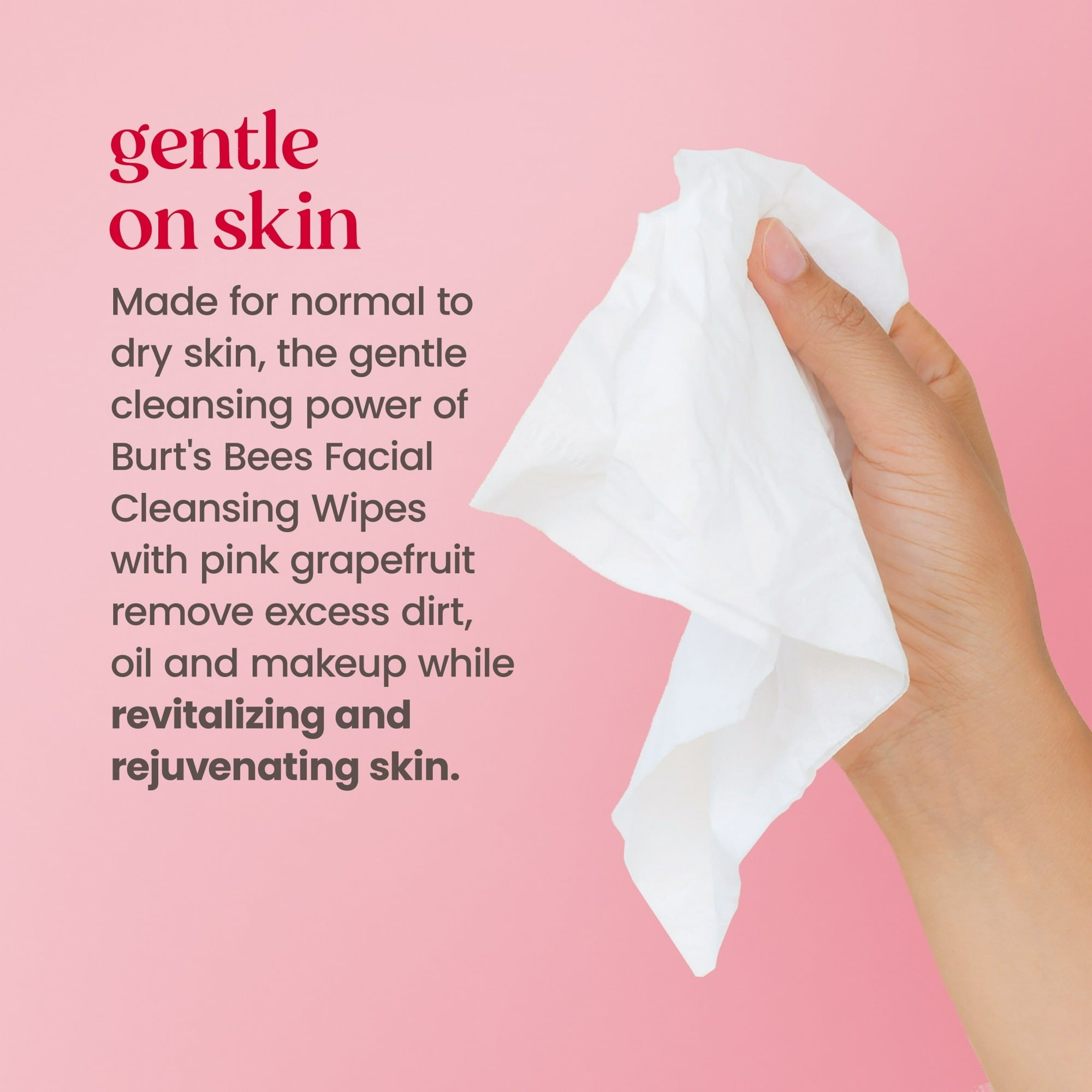 Burts Bees Clarifying Pink Grapefruit Facial Towelettes, 30 ct. Pack