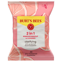 Pink grapefruit facial towelettes pack, 2-in-1 makeup remover and clarifying