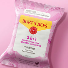 Burt's Bees micellar rose water facial towelettes pouch close-up