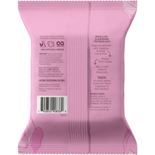 Back of Burt's Bees micellar cleansing facial towelettes pouch