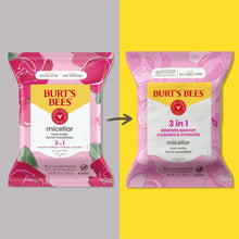 Two Burt's Bees micellar facial towelettes pouches from the value twin pack